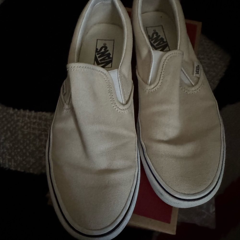 Vans Women's Slip-On Sneakers - Cream